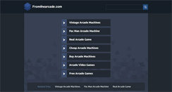 Desktop Screenshot of fromthearcade.com