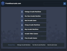 Tablet Screenshot of fromthearcade.com